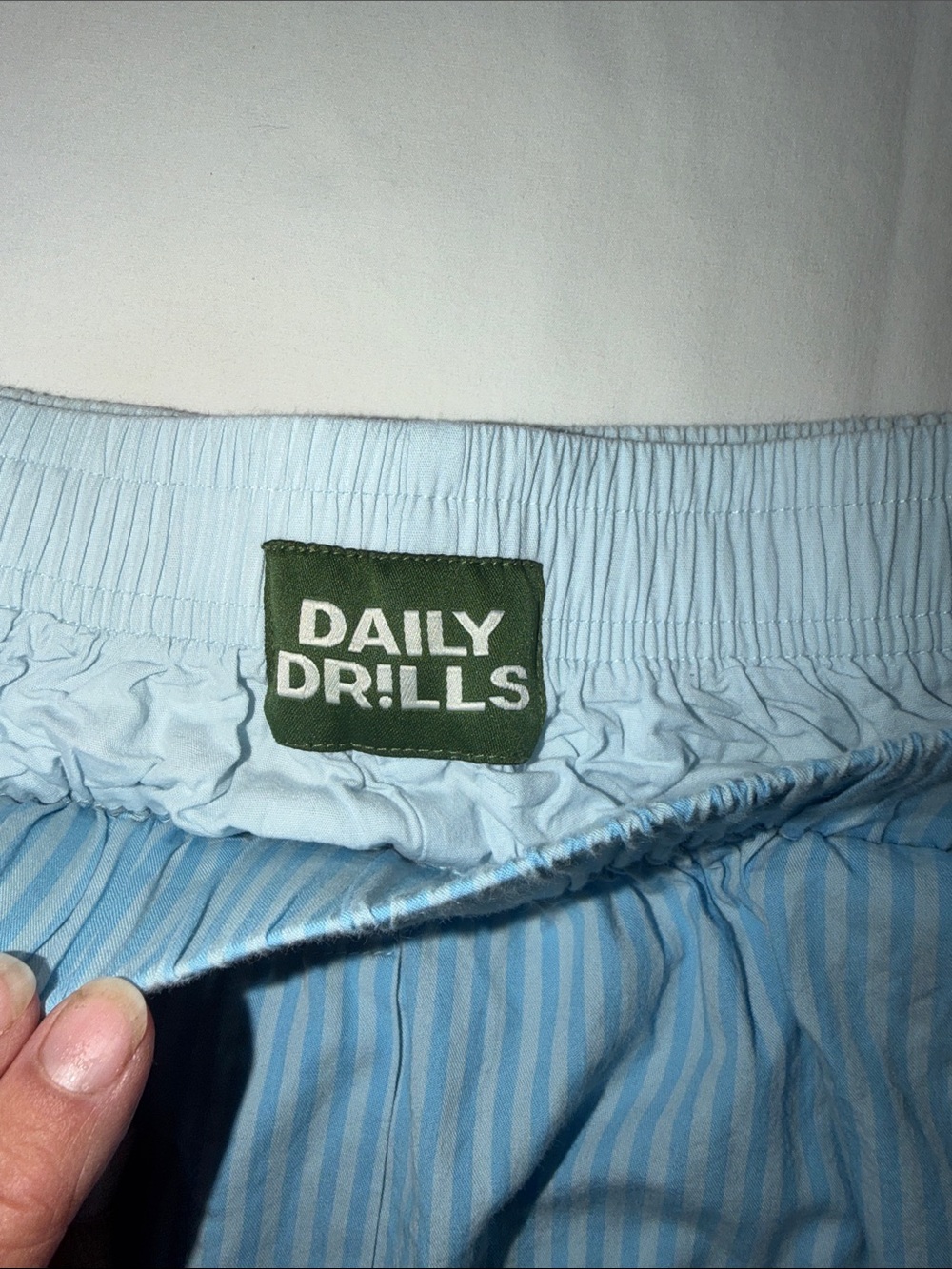 Daily Drills Light Blue Striped Lounge Shorts - Picture 2 of 4